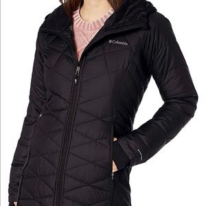Columbia Womens Heavenly Long Hybrid Jacket Thermal Reflective Insulated